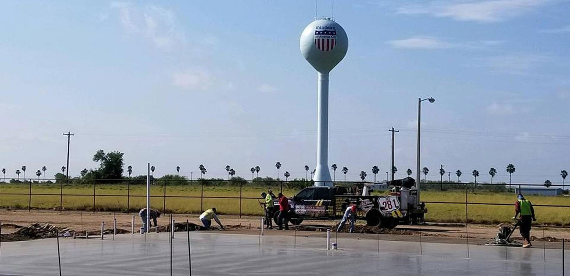  Laying the foundation at the new US 281 Truck And Trailer Services LLC Truck Shop in Edinburg