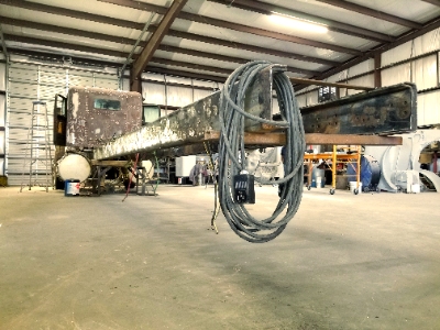 Frame extension and Potato Box installation on 1997 Freightliner