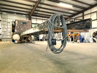 Frame extension and Potato Box installation on 1997 Freightliner