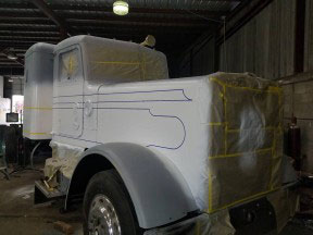 Vintage look for truck in Edinburg through paint and body work by US 281 Truck And Trailer Services LLC