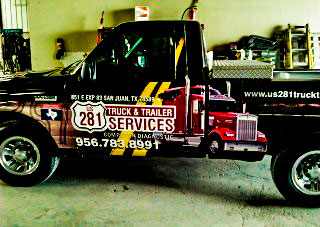 Shuttle Service for Customers and drivers in Edinburg at the US 281 Truck And Trailer Services LLC workshop.