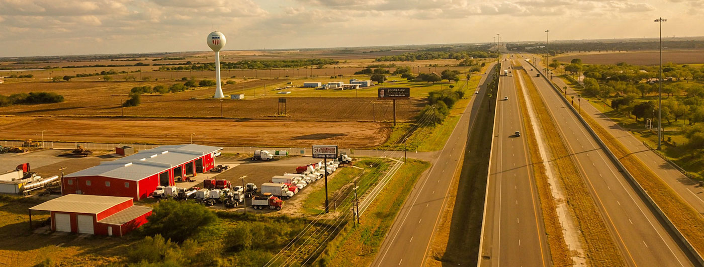The US 281 Truck And Trailer Services LLC Truck Shop's Aerial View